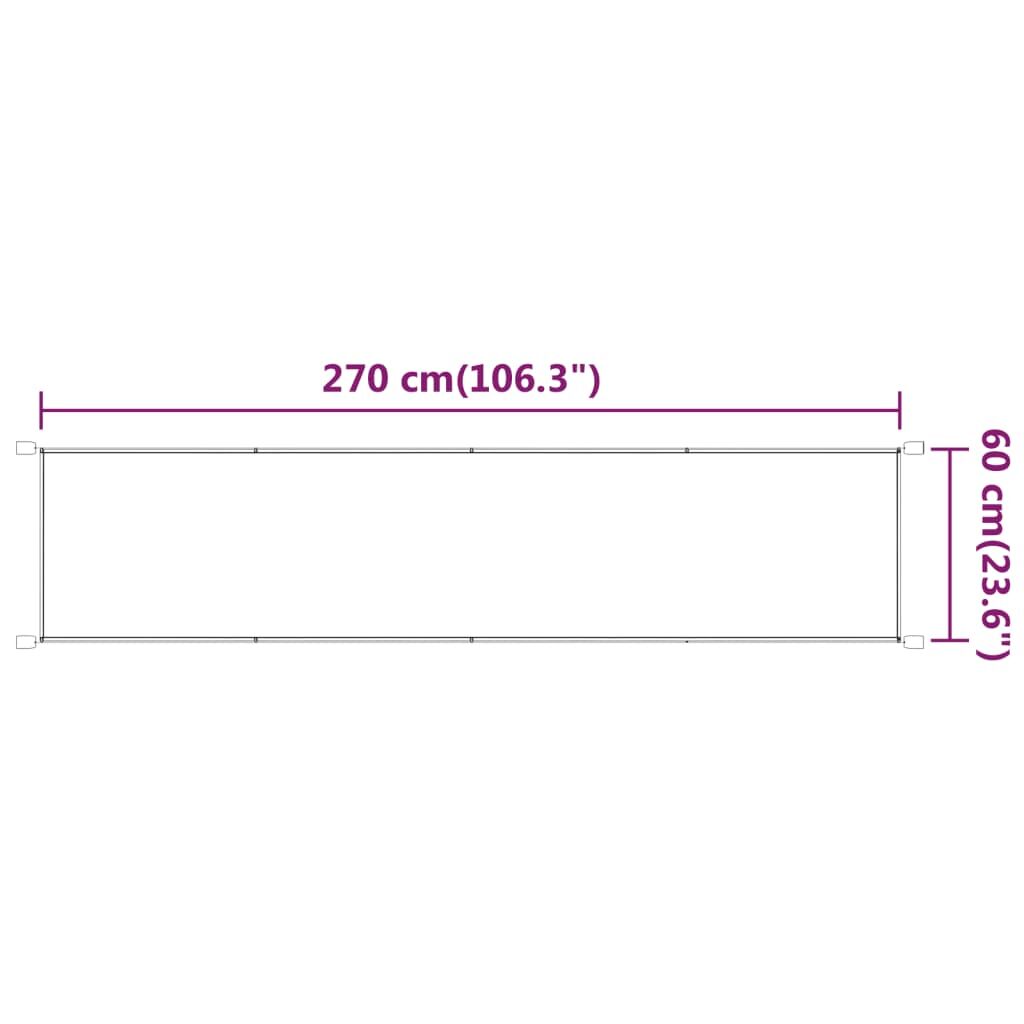 Vidaxl Toldo Vertical Beige 60x270 Cm Tela Oxford_2