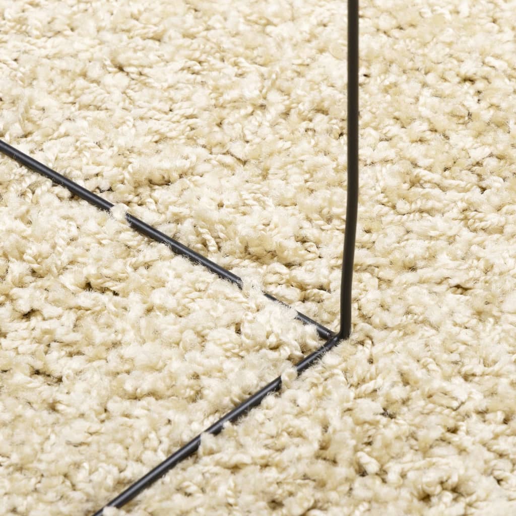 Alfombra Peluda De Pelo Largo Moderna Pamplona Dorado Ø 280 Cm / Vetonek_1