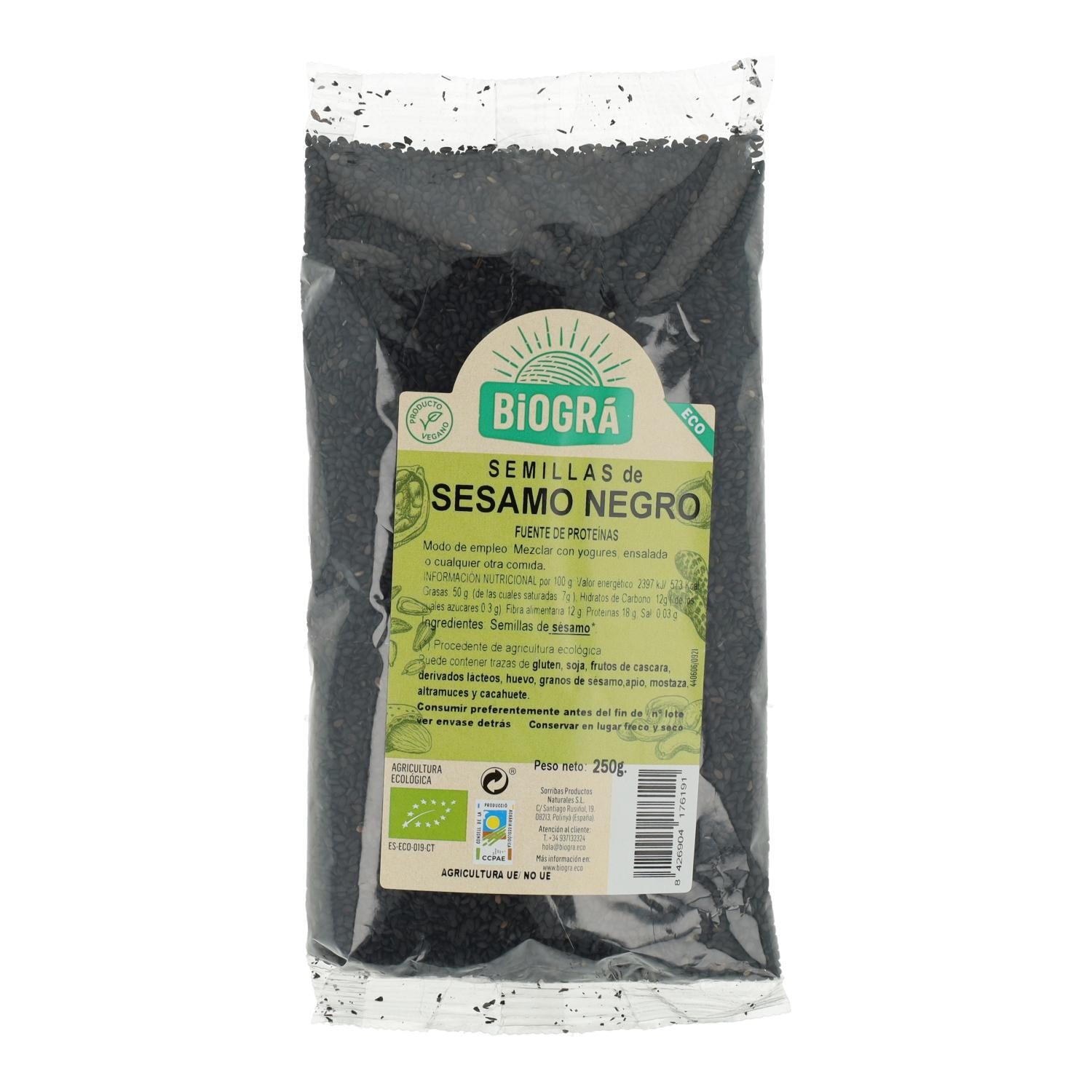 Sésamo preto Biogra 250 g