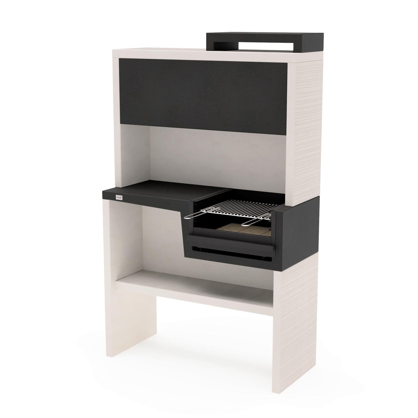 Grelhador dobrável Tuozi completo a lenha e carvão