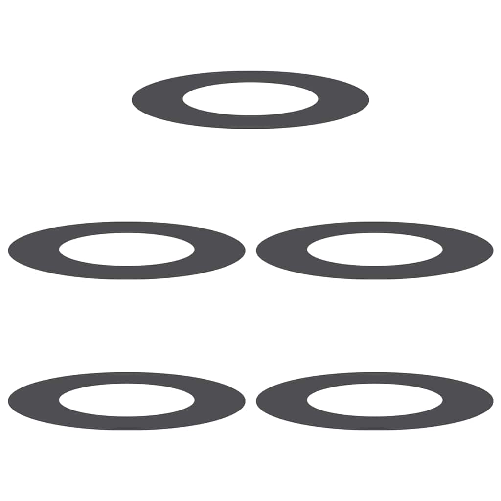 Adecuado Para Anillos De Árbol Plano 5 Pcs Negro Ø40 / 70 Cm_0