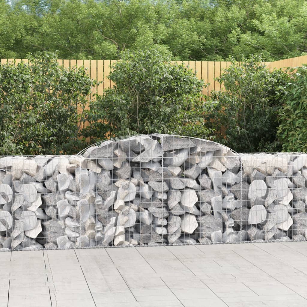 Cestas De Gaviones 25 Uds Forma De Arco Hierro 300x50x80/100 Cm_1