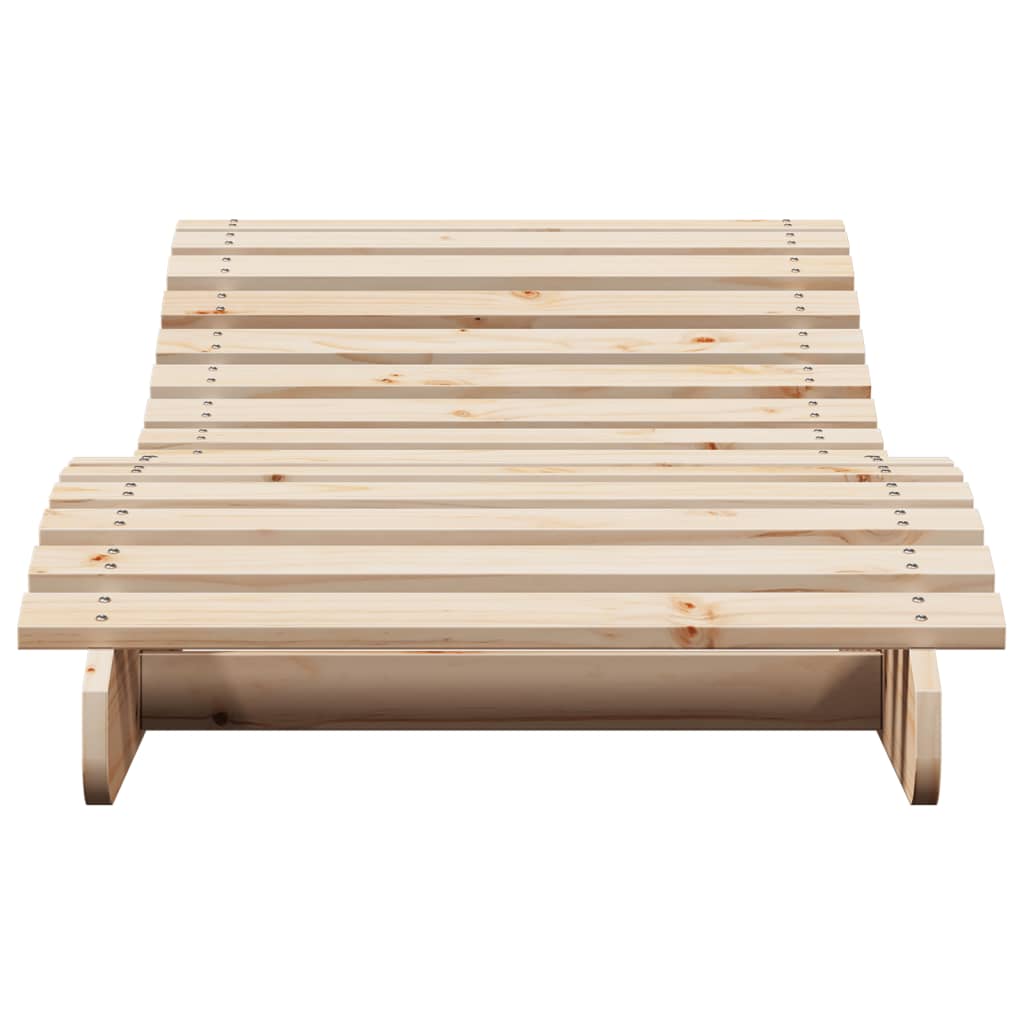 Tumbona De Madera Maciza De Pino 205x70x31,5 Cm / Vetonek_4