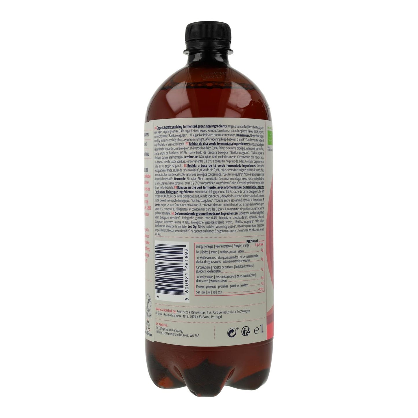 Kombucha Zero Framboesa Biológica 1 L