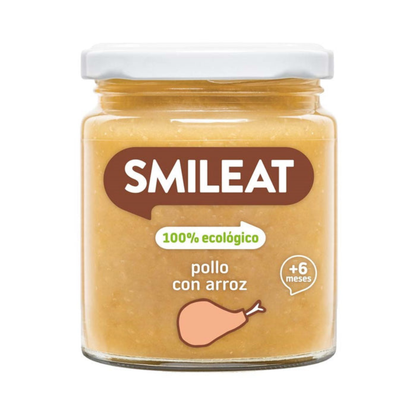 Smileat Frango Biológico e Arroz Pote +6 meses, 230g