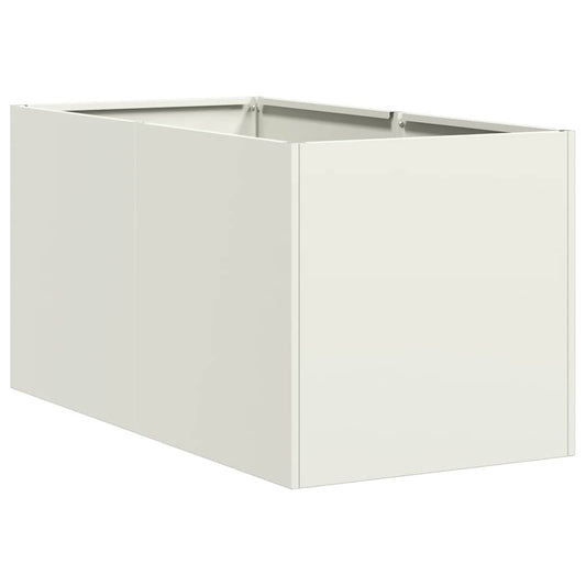 Jardinera De Acero Laminado En Frío Blanco 40x80x40 Cm_0