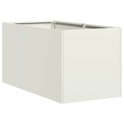Jardinera De Acero Laminado En Frío Blanco 40x80x40 Cm_0