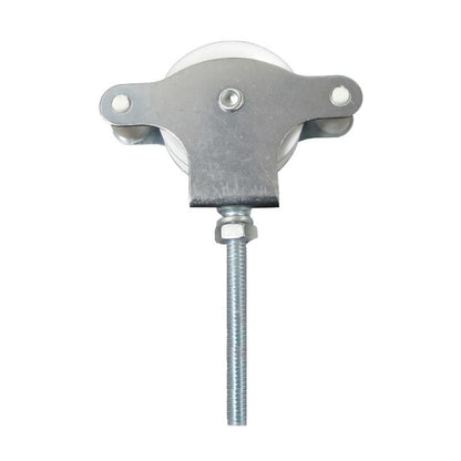 Polea Tendedero Wolfpack Zincado 60 Mm. Roldana Plástico Con Tornillo_0
