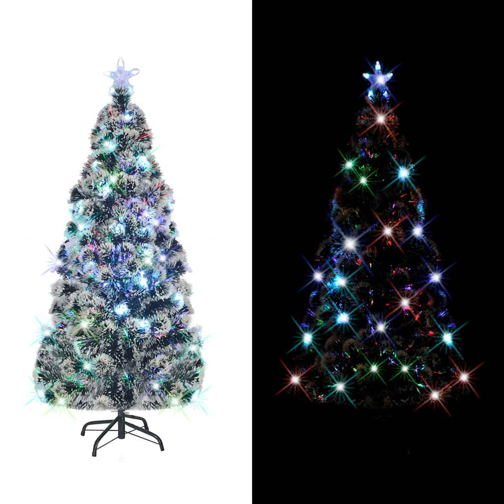 Vidaxl Árbol De Navidad Artificial Con Soporte/led Fibra Óptica 150 Cm_1