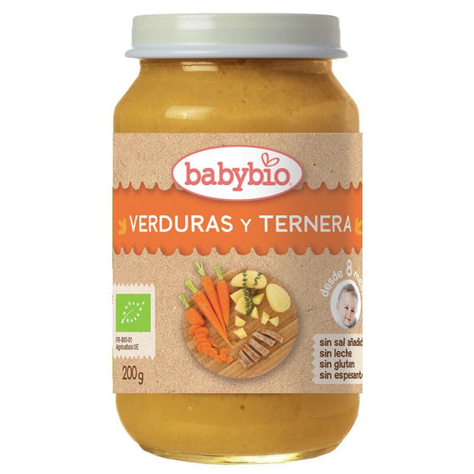 Babybio Frasco de Legumes e Carne 200 g 