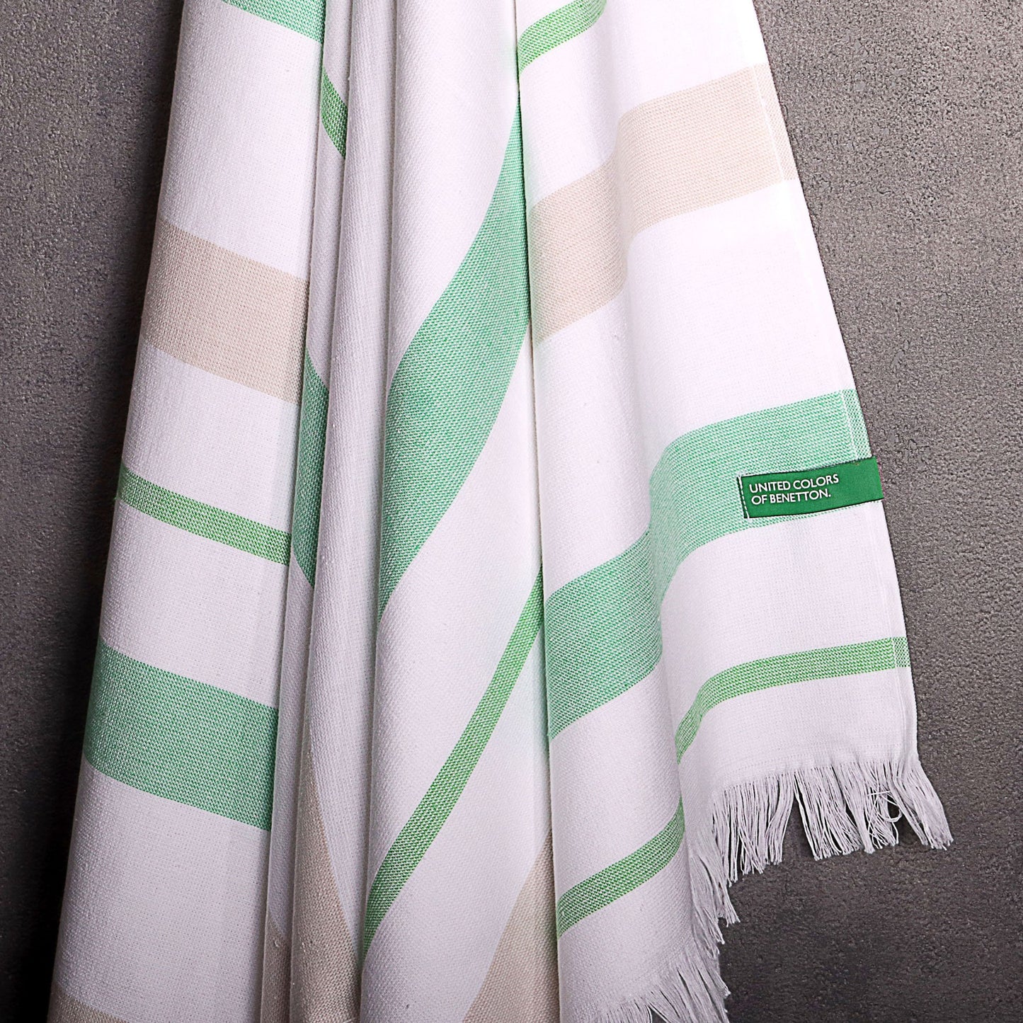 Hamman 80x165cm 350gsm 100%algodon Verde/gris Casa Benetton_4