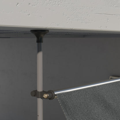 Outsunny Toldo Manual Retráctil 300x120x210-300 Cm Con Manivela Gris Oscuro_4