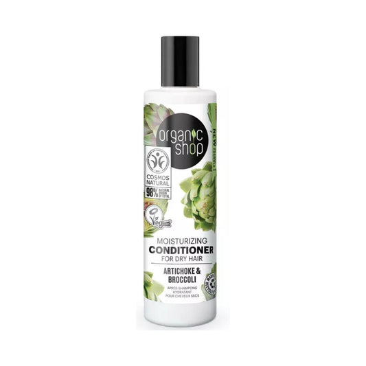 Condicionador hidratante para cabelos secos com alcachofra e brócolos, Organic Shop 280 ml