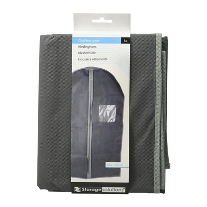 Well Home Bolsa De Traje No Tejida De Alta Calidad Con Cremallera Y Ventana - 61x135cm En Gris Oscuro_3