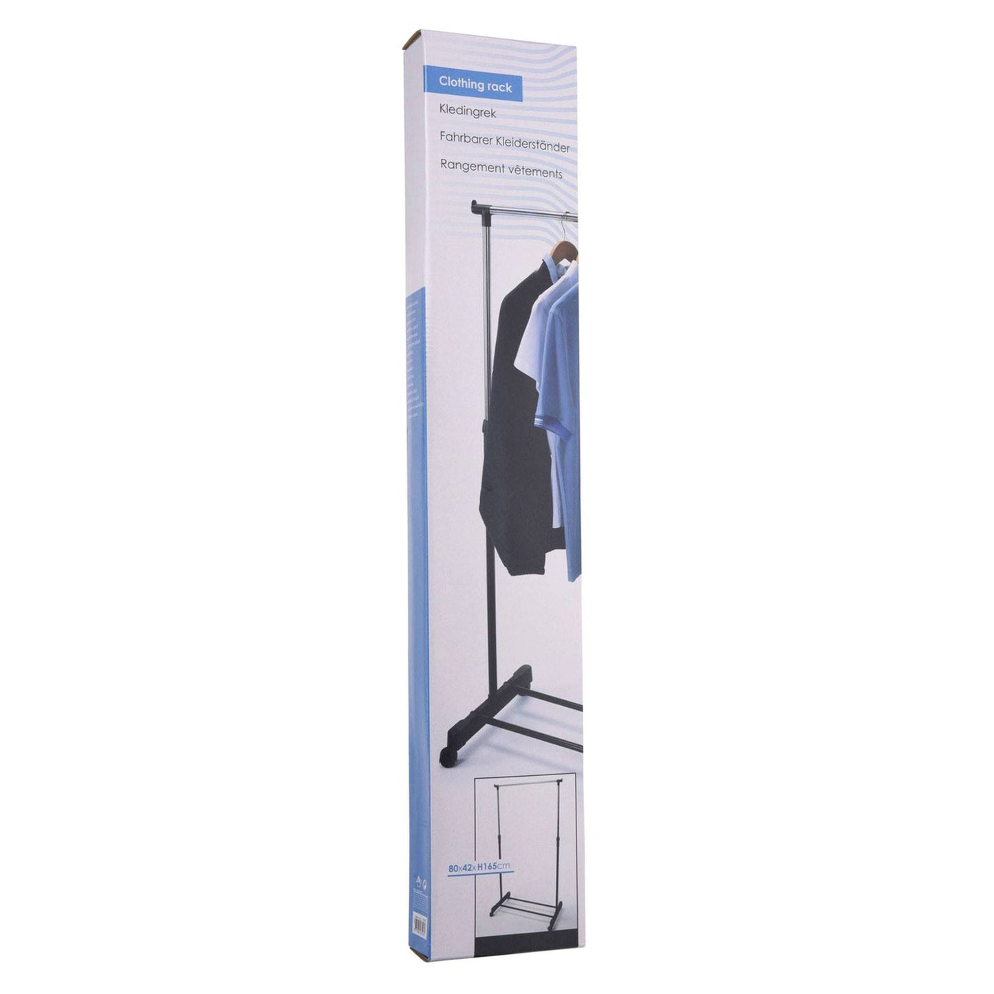 Well Home Estanteria Perchero Con Ruedas Acero Inoxidable H.90-160cm_5