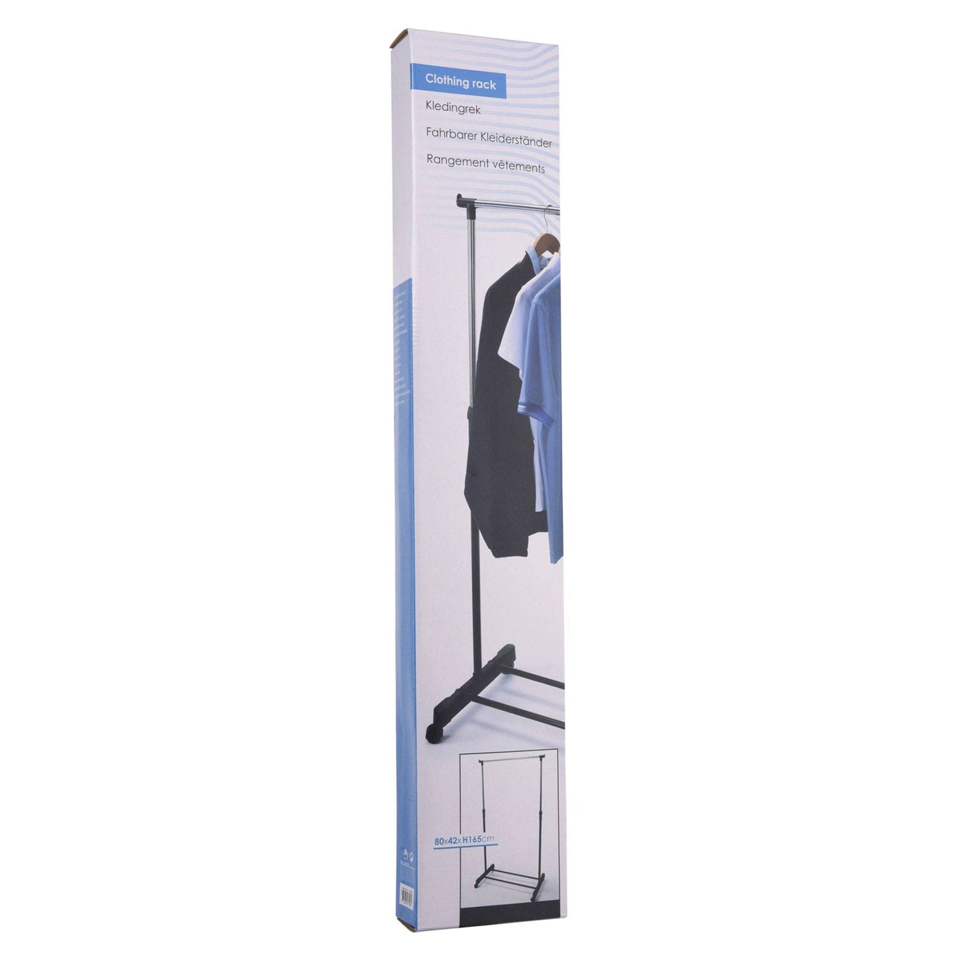 Well Home Estanteria Perchero Con Ruedas Acero Inoxidable H.90-160cm_5