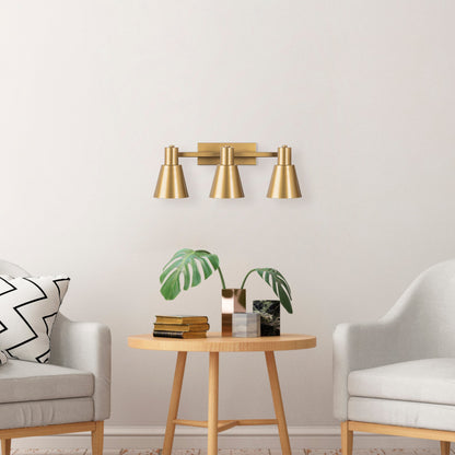 Aplique De Pared, Metal , Oro, 60x21x21, Casquillo 3 X E27 Max 40 W