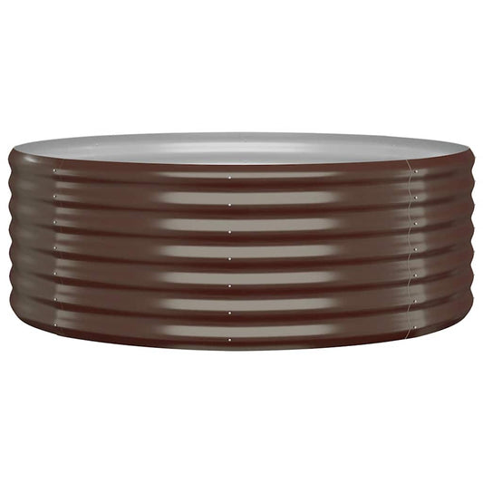 Jardinera Arriate Acero Galvanizado Marrón 100x100x36cm_0