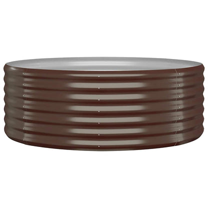 Jardinera Arriate Acero Galvanizado Marrón 100x100x36cm_0