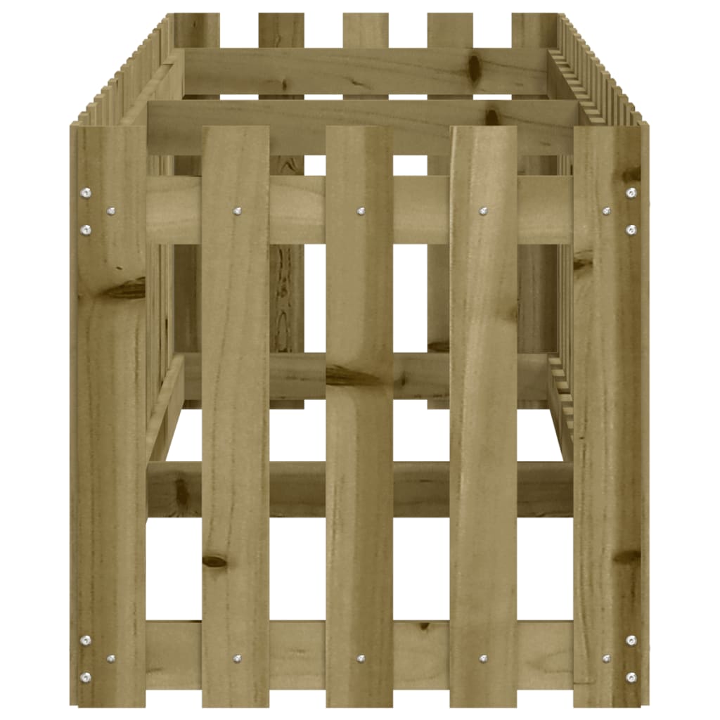 Arriate Elevado Jardín Valla Madera Impregnada Pino 200x50x50cm_5