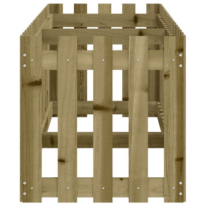 Arriate Elevado Jardín Valla Madera Impregnada Pino 200x50x50cm_5