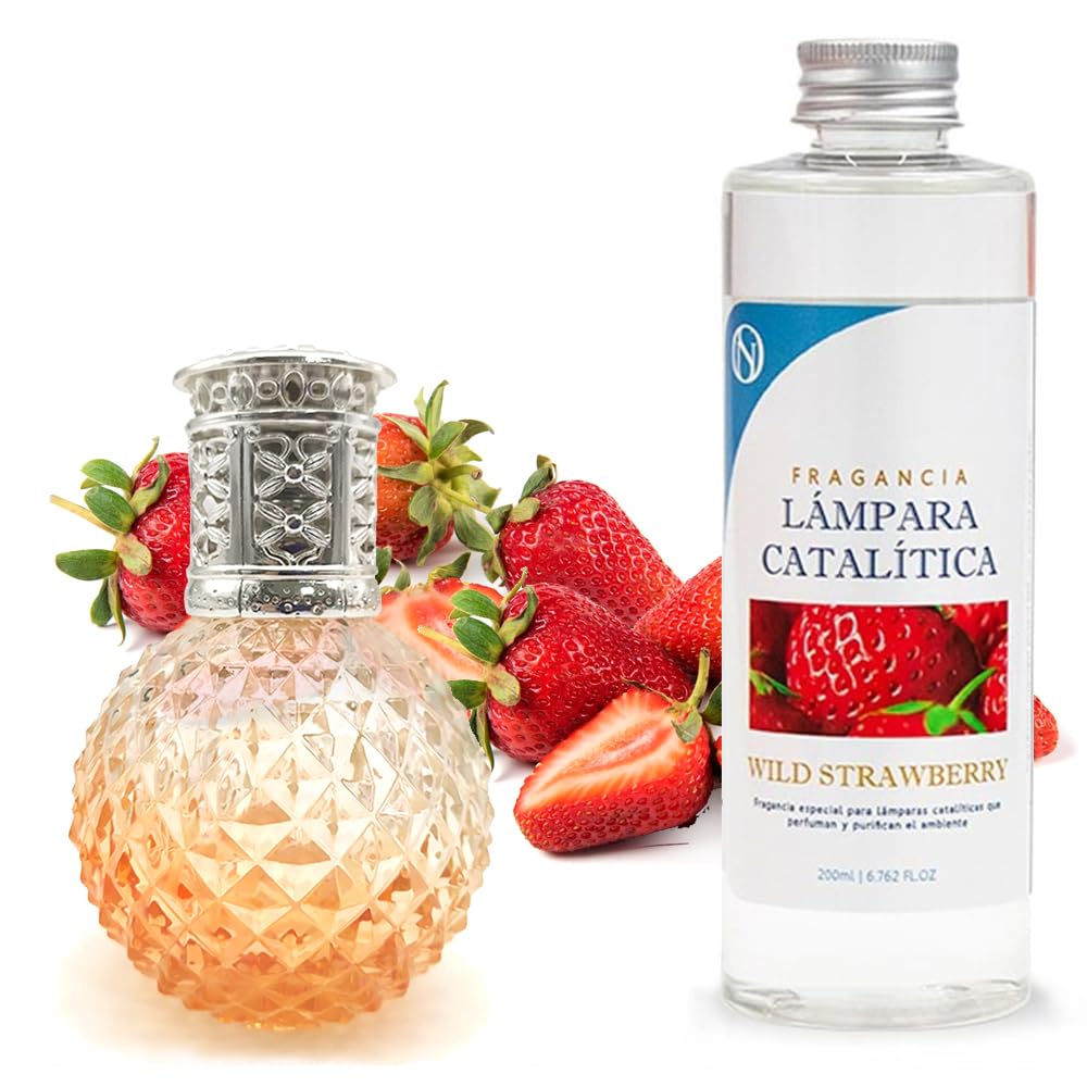 Lámpara Catalítica Orange Diamonds + Aroma Wild Strawberry 200ml - Elimina Malos Olores, Impurezas Y Perfuma_0