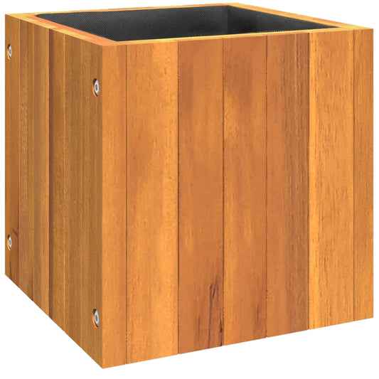 Jardinera De Madera Maciza De Acacia 25x25x25 Cm_0