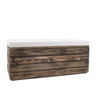 Baúl De Madera Takura Con Cojín Envejecida Japonés Vidahuerto 80x40x40 Cm