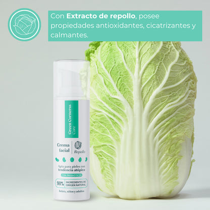Creme Facial de Repolho Green Corners Adequado para Pele Atópica 50 ml