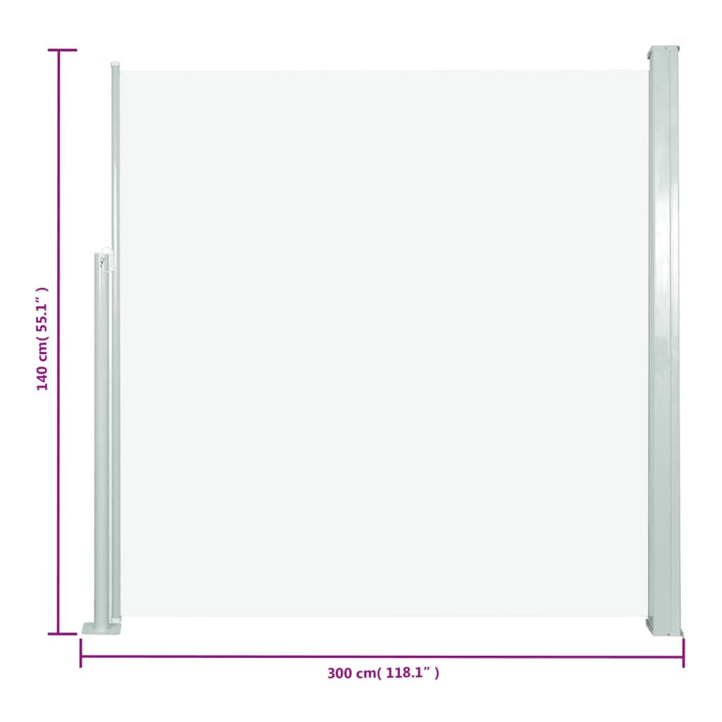 Vidaxl Toldo Lateral Retráctil De Jardín Crema 140x300 Cm_2