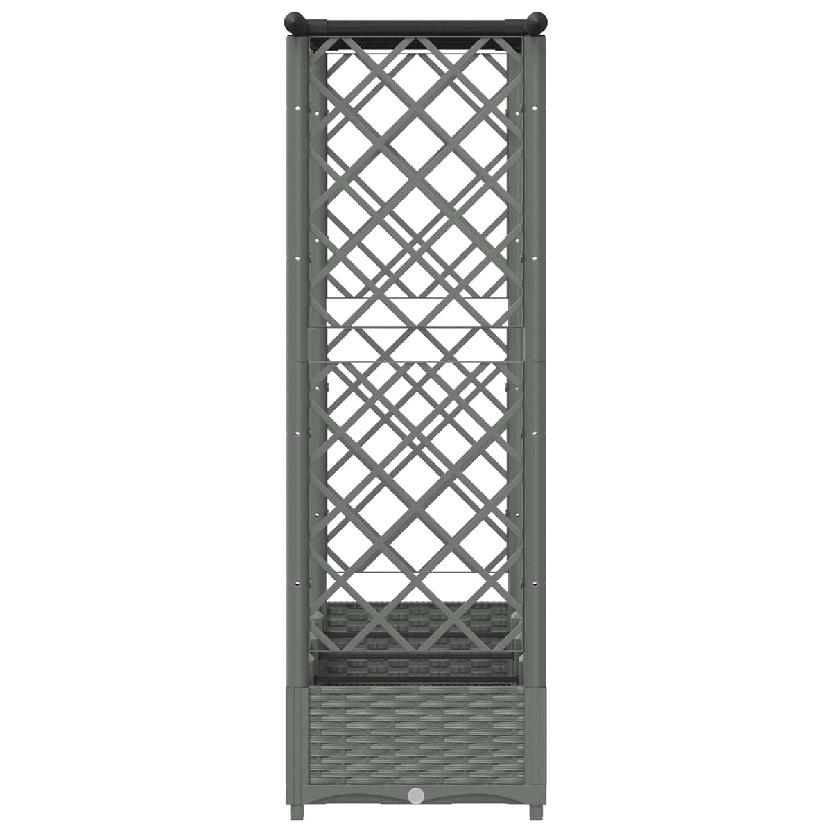 Cama Elevada Con Trellis Y Techo Gris Claro 203 X 40 X 121 Cm_4