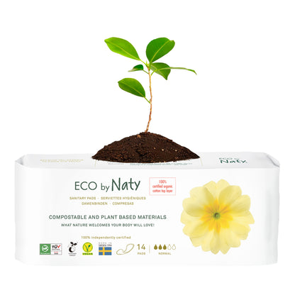 Almofadas normais Naty sem asas 14 unidades