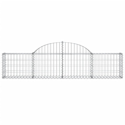 Cestas De Gaviones 6 Uds Forma De Arco Hierro 200x30x40/60 Cm_3