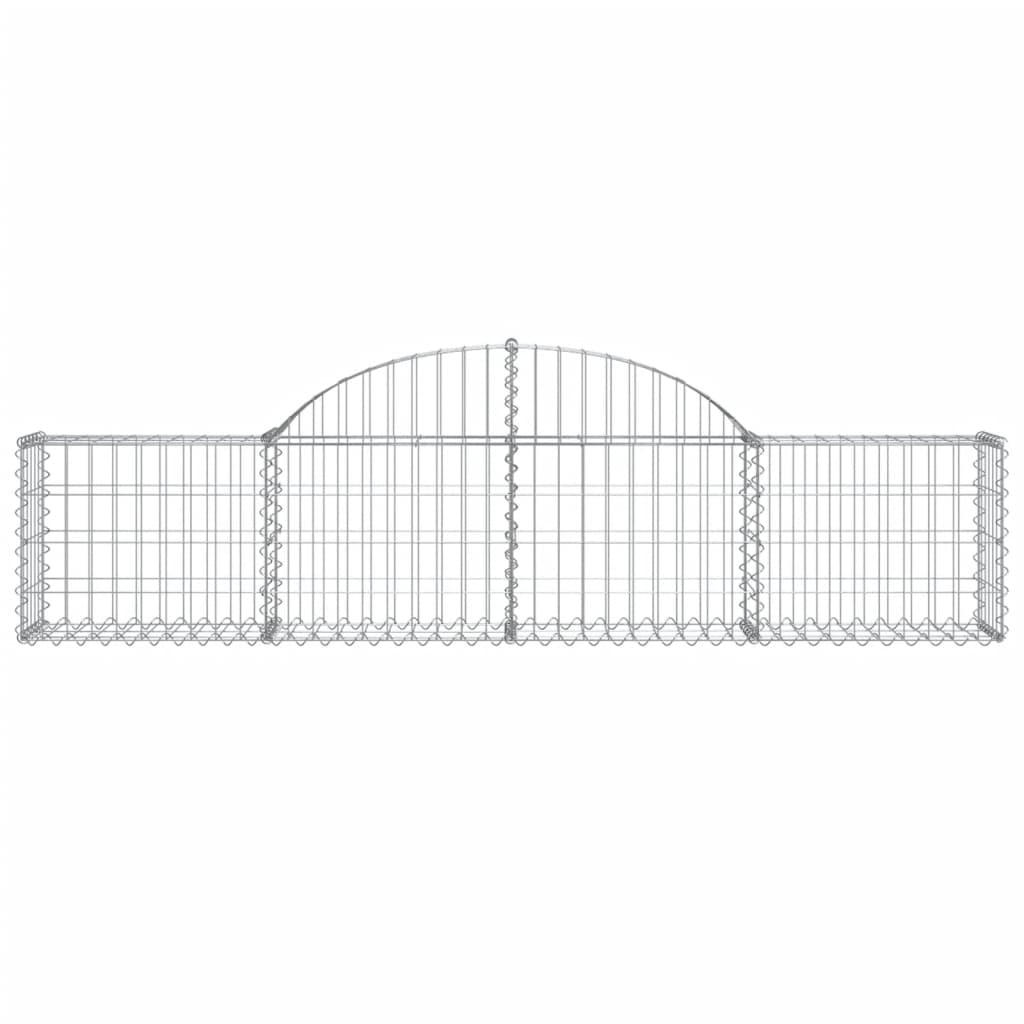 Cestas De Gaviones 11 Uds Forma De Arco Hierro 200x30x40/60 Cm_3