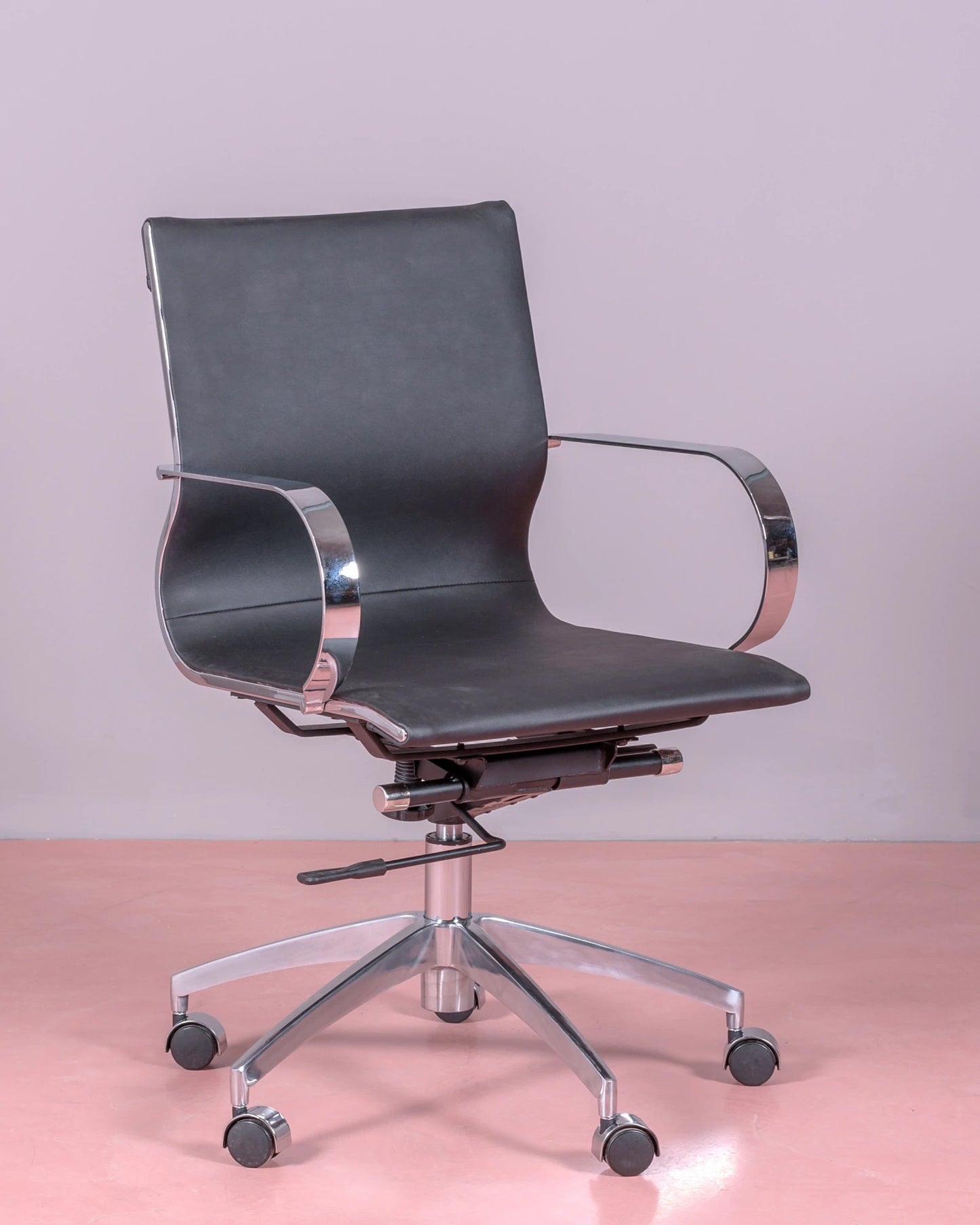Silla De Oficina Económica De Diseño Tapizada En Polipiel - Detroit_0