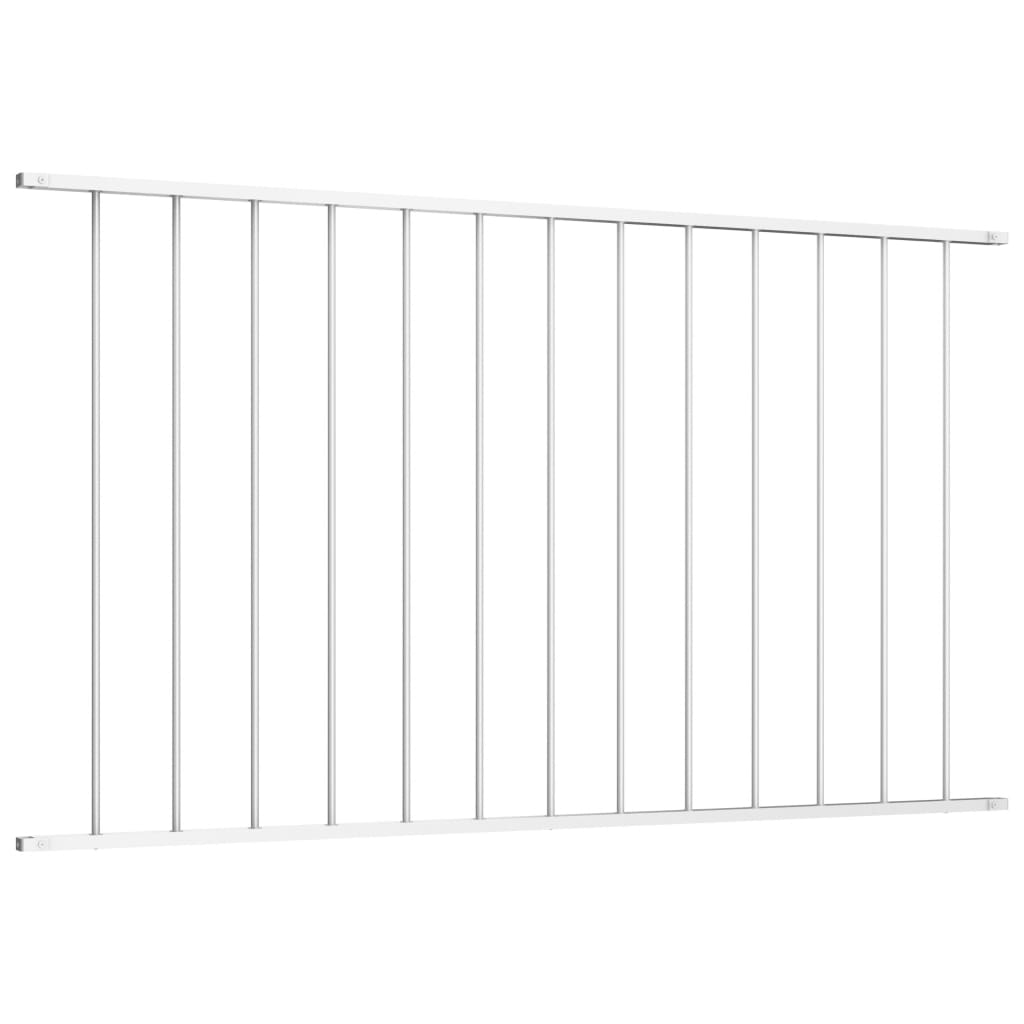 Panel De Valla Con Acero Recubrimiento Polvo Blanco 1,7x1,25m / Vetonek_1
