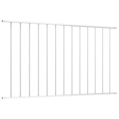 Panel De Valla Con Acero Recubrimiento Polvo Blanco 1,7x1,25m / Vetonek_1