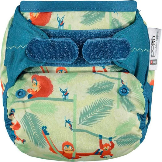 Fralda reutilizável de bambu com velcro pop-in Orangutan Close Parent