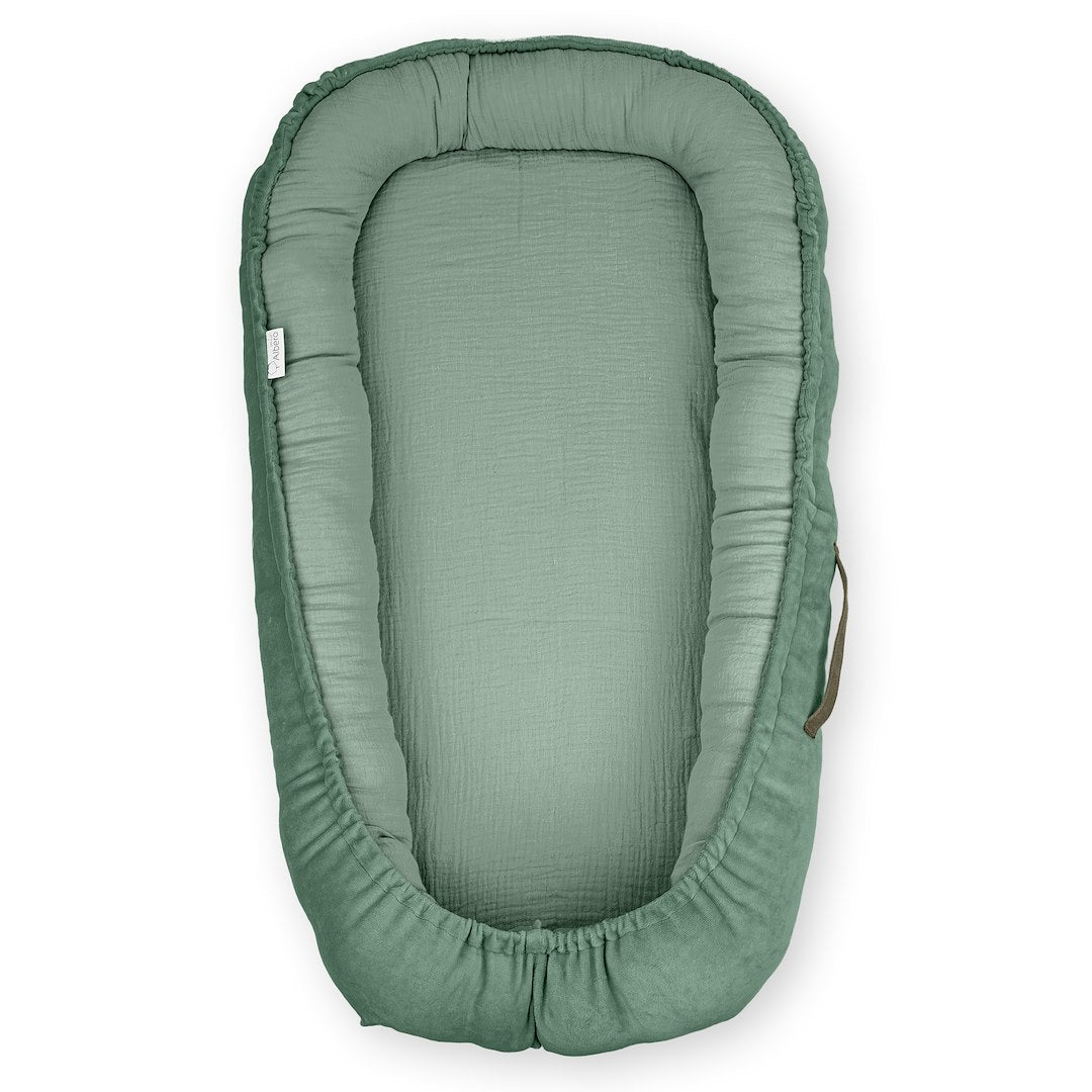 Cuna Nido Colecho Bebe Muselina Salvia_0