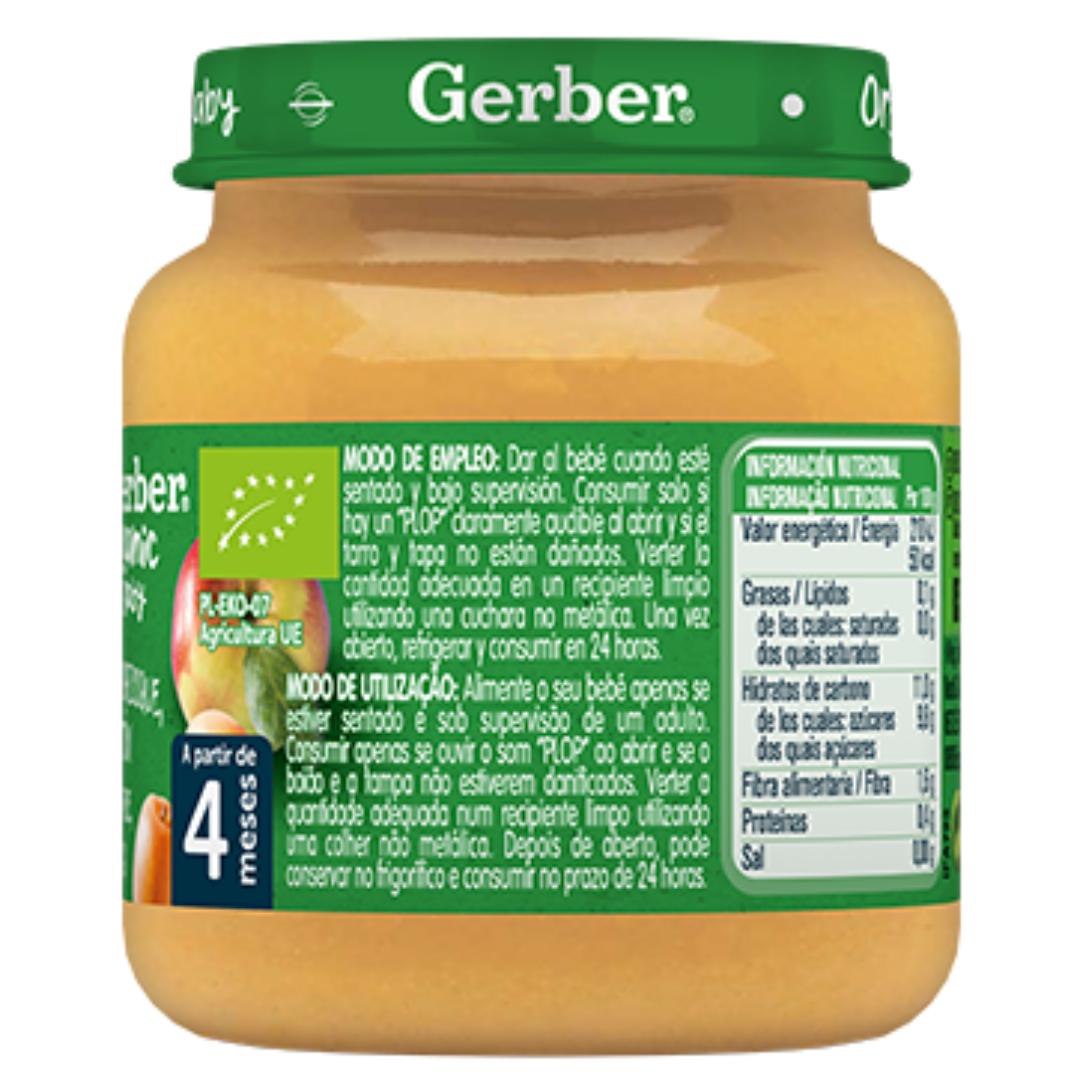 Gerber Baby Puré de fruta biológico com maçã, alperce e pêssego 125g