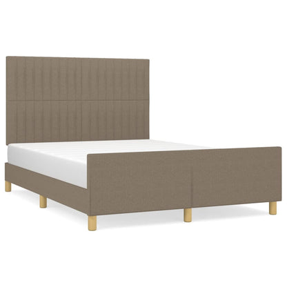 Estructura De Cama Con Cabecero De Tela Gris Taupe 140x200 Cm / Vetonek_2
