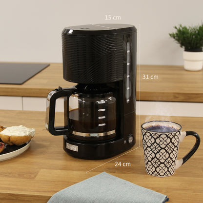 Briebe Cafetera Goteo 10 Tazas Máquina De Café Filtro Reutilizable, Función Mantener Caliente, 1,25 L, Cm1171blk,negro_5