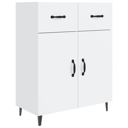 Aparador De Madera Contrachapada Blanco Brillante 69,5x34x90 Cm / Vetonek_1