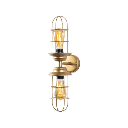 Aplique De Pared, Metal , Oro, 12x20x51, Casquillo 2 X E27 Max 40 W_0