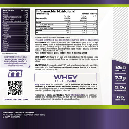 Whey Protein80 - 2 Kg - Crema De Pistacho - Aumenta La Masa Muscular - Masmusculo_4