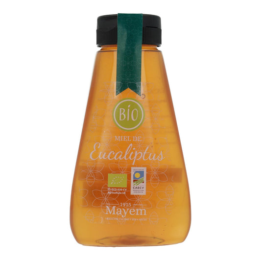 Mel de eucalipto biológico Mayem, sem gotejamento, 350 g