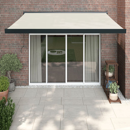 Vidaxl Toldo Retráctil Aluminio Y Tela Color Crema 3x2,5 M_1