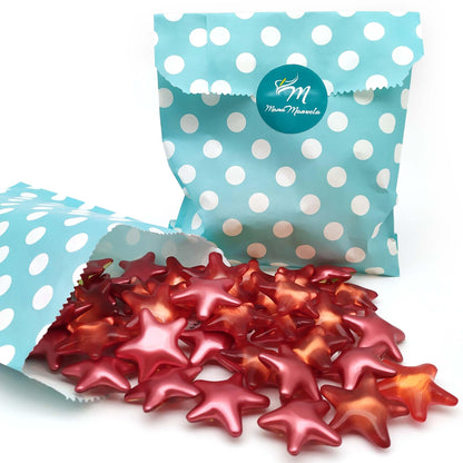 Pack 40 Perlas De Baño Aromatizada En Forma De Estrella - Con Aceite De Soja - Hidratante Y Aromática - Aroma Fresas_4