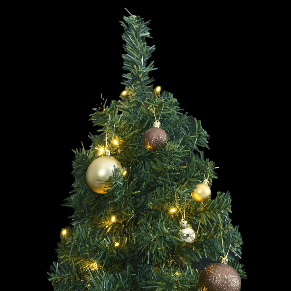 Vidaxl Árbol De Navidad Estrecho Con 300 Led Y Bolas 270 Cm_1