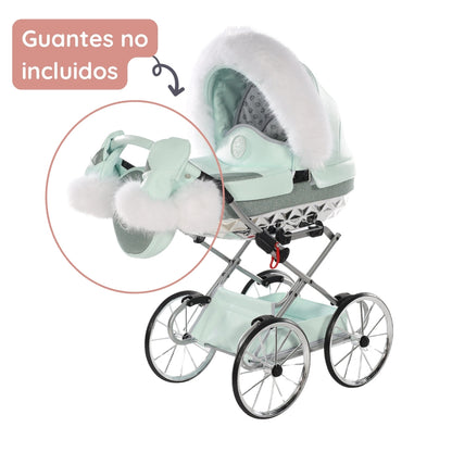 Carro De Muñecas Hand Craft Glitter Satin Classic Mint / Silver_5